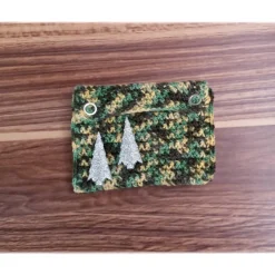 New Gutscheinkarten Täschchen für Weihnachten !!  Glitzerbäume   Handarbeit Sofort lieferbar !!! Geldgeschenke