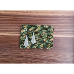 New Gutscheinkarten Täschchen für Weihnachten !!  Glitzerbäume   Handarbeit Sofort lieferbar !!! Geldgeschenke