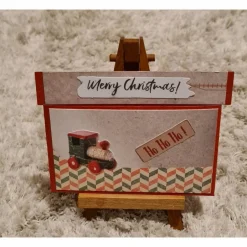 Geschenkverpackungen|Teufelinchens_Ideen_Shop Gutscheinverpackung " Merry Christmas " kleiner Holzzug , HOHOHO!