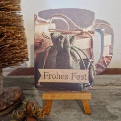 Geschenkverpackungen|Teufelinchens_Ideen_Shop Gutscheinverpackung Weihnachten - Säckchen - Frohes Fest - Bäume