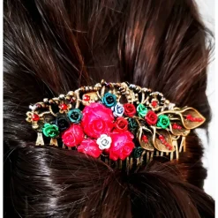 Outlet Haarkamm im Vintage-Stil, bronzefarben, Gothic-Romantik , Antik-Stil Brautschmuck