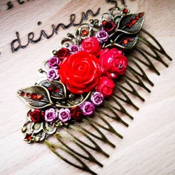 New Haarkamm im Vintage-Stil, bronzefarben, Gothic-Romantik , Antik-Stil Brautschmuck