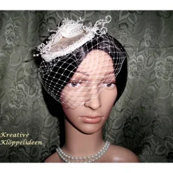 Best Haarschmuck Fascinator Ivory Hochzeit geklöppelt Handarbeit Brautschmuck Haarschmuck & Kopfputz