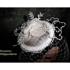 Best Haarschmuck Fascinator Ivory Hochzeit geklöppelt Handarbeit Brautschmuck Haarschmuck & Kopfputz