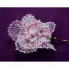 Brautschmuck|Kreative Klöppelideen Haarschmuck Handgeklöppelte Blüte weiß rosa Geschenk für sie Valentinstag Klöppelspitze Handarbeit