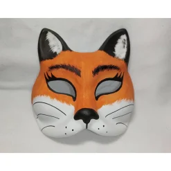 Clearance Halbmaske, Fuchs, Maske, handbemalt, Tiermaske, Pappmache Masken