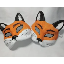 Clearance Halbmaske, Fuchs, Maske, handbemalt, Tiermaske, Pappmache Masken