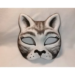 Discount Halbmaske, Katze, Maske, handbemalt, Tiermaske, Pappmache Masken