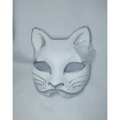 Discount Halbmaske, Katze, Maske, handbemalt, Tiermaske, Pappmache Masken