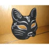 New Halbmaske, Katze, schwarz, Ornamente,Maske, handbemalt, Tiermaske, Pappmache Masken