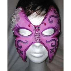 Best Halbmaske, Schmetterling, mit Strassblume, handbemalt, Tiermaske, Pappmache Masken