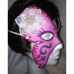 Online Halbmaske, Schmetterling, mit Strassblume, handbemalt, Tiermaske, Pappmache Masken