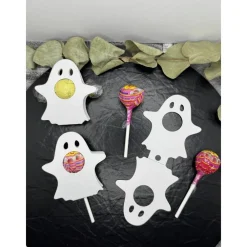 New Halloween Geist Lollihalter | Tischdeko | Mitgebsel | Gastgeschenk | Stanzteil Schokolade & Süßigkeiten