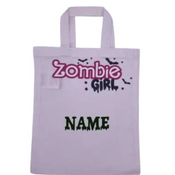 Halloween Tasche mit Namen Zombie Girl Taschen