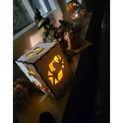 Deko Halloween|AlexandrasKreativwerkstatt Halloween Windlicht, Halloween Lampe, Laterne Halloween Boxen, Spinne, Kürbis, Hexe