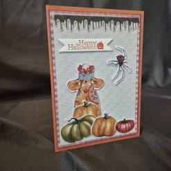 Hot Halloweenkarte / Clownsmotiv / Spinnenmotiv / Happy Halloween Spruch / Kürbisgrußkarten / Halloweenkarte Clown Einladungskarten