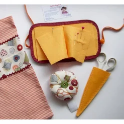 Hot Handarbeitstasche, Handarbeitsbeutel, Projekttasche,Textiles Gestalten, Grundausstattung, Handarbeitsunterricht Schule Kinder Einschulung