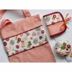 Hot Handarbeitstasche, Handarbeitsbeutel, Projekttasche,Textiles Gestalten, Grundausstattung, Handarbeitsunterricht Schule Kinder Einschulung