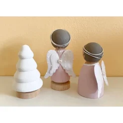 Weihnachtsdeko|Strandgutlädchen Handbemalte Engel Figurenkegel aus Holz – Weihnachtsdeko & Peg Dolls