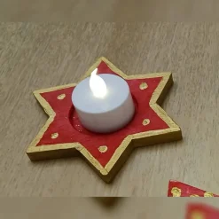 Handbemalte Stern Windlicht 3er Set, Windlicht Stern, Weihnachten Dekoration, Stern Windlichter, Weihnachten Windlicht Kerzen & Beleuchtung