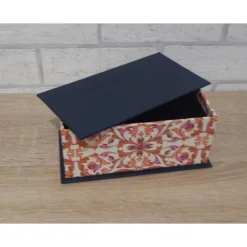 New Handgefertigte Geschenkverpackung aus Pappe, Papier und Buchleinen - blau-pink-weiß-gold Geschenkverpackungen