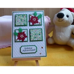 Weihnachtskarten|Wollzottel handgefertigte Grußkarte zum Advent