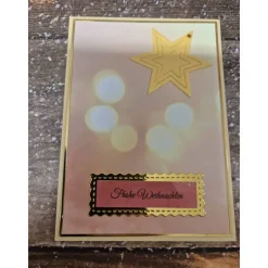 Weihnachtskarten|ShopKunterbunt24 Handgefertigte Weihnachtskarte Lichterglanz - inkl. Einlegeblatt & Umschlag