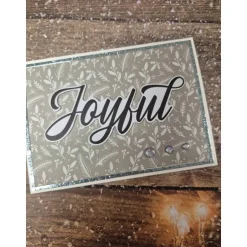 Weihnachtskarten|ShopKunterbunt24 Handgefertigte Weihnachtskarte Joyful - inkl. Einlegeblatt & Umschlag