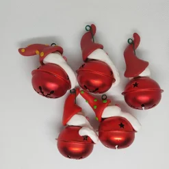 Baumschmuck|Danielas IdeenReich Handgefertigte Weihnachtsschellen mit Polymer-Clay-Wichteln – große Deko-Glocken, 2 Wichtel frei wählbar