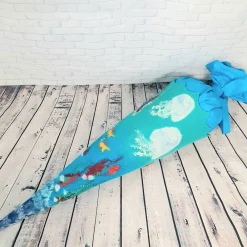 Discount Handgefilzte Schultüte Unterwasserwelt Wal 70cm – Filzschultüte aus Wolle Kinder Schultüten