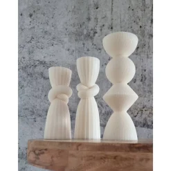 Outlet Handgegossene Sojawachs-Kerzen ohne Duftstoffe – Minimalistische Eleganz für nachhaltige Wohnkultur Tischdekoration