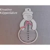 Discount Handgeklöppelter Schneemann im Holzrahmen Klöppelspitze Handarbeit Winter
