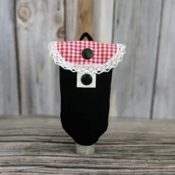 Discount Handgel- / Desinfektionsmittel-Tasche | SUSI – Handmade Karo-Look mit Spitze | Accessoire für Oktoberfest Accessoires