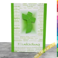 Best Handgemachte Einladungskarte Konfirmation, Kommunion & Firmung mit Kreuz Einladungskarten