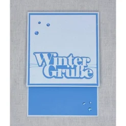 Clearance Handgemachte Grußkarte ''Winter Grüße'' | Fun-Fold Karte | B6 Weihnachtskarten
