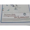 Glückwunschkarten|Kartenmeer Handgemachte Kommunionkarte Taube – Blau Weiß – Edle Glückwunschkarte zur Erstkommunion