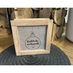 Kerzen & Beleuchtung|Frau Yakusas KreativChaos Handgemachte Lichtbox aus Eichenholz / Klötzchen Leuchtrahmen Weihnachtsdeko & Geschenkidee Advent Christmas