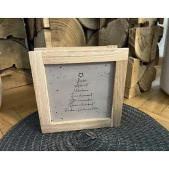 Kerzen & Beleuchtung|Frau Yakusas KreativChaos Handgemachte Lichtbox aus Eichenholz / Klötzchen Leuchtrahmen Weihnachtsdeko & Geschenkidee Advent Christmas