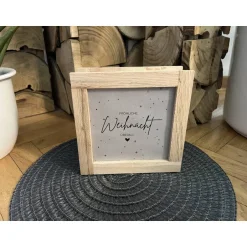 Kerzen & Beleuchtung|Frau Yakusas KreativChaos Handgemachte Lichtbox aus Eichenholz / Klötzchen Leuchtrahmen Weihnachtsdeko & Geschenkidee Advent Christmas