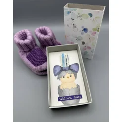 Best Handgemalte Geschenkbox zur Geburt – Welcome Baby mit Geldfach & Schleife Geschenke