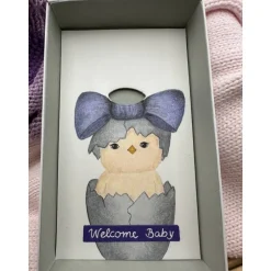 Best Handgemalte Geschenkbox zur Geburt – Welcome Baby mit Geldfach & Schleife Geschenke