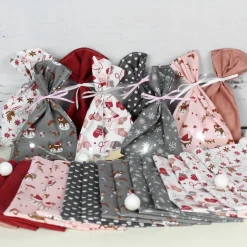 Adventskalender|MiMaKäfer Handgenähter Adventskalender zum Befüllen mit 24 Stoffsäckchen | Advent | Weihnachten