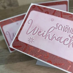 Weihnachtskarten|Peggys Kreativecke handgeprägte Weihnachtskarten