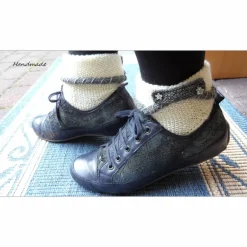 Trachtenmode|maleBL Handgestrickte Wollsocken Trachtenlook – Größe 38/39 – Oktoberfest Socken wollweiß
