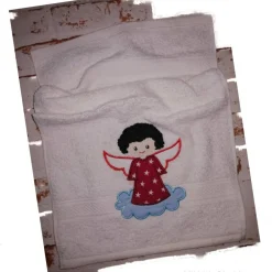 Clearance Handtuch Engel Taufe bestickt mit Name Geschenke