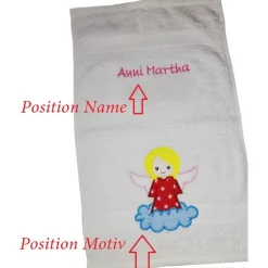 Clearance Handtuch Engel Taufe bestickt mit Name Geschenke