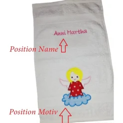 Clearance Handtuch Engel Taufe bestickt mit Name Geschenke