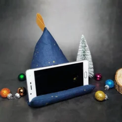 Weihnachtsgeschenke|Raeuberkind Handykissen / Sitzsack LITTLE STARS ON BLUE  - Smartphonestütze, Tabletkissen, Kirschkernfüllung | RÄUBE