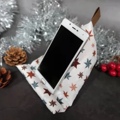 Weihnachtsgeschenke|Raeuberkind Handykissen / Sitzsack METALLIC STERNANIS  - Smartphonestütze, Handyhalterung, Kirschkernfüllung | RÄUBERKIND