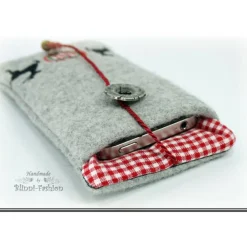 Best Handytasche - Hirsch im Herz zum OKTOBERFEST, Farbwahl, Handy Etui für Samsung, iPhone  Smartphone,  Handyhülle Trachtentaschen